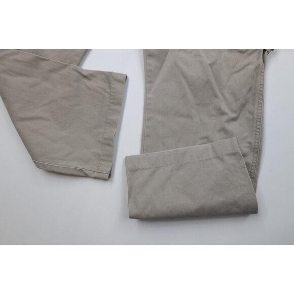 Vintage Y2K Wrangler Mens 38x31 Faded Baggy Wide Leg Cargo Pants Beige Cotton - Picture 5 of 12